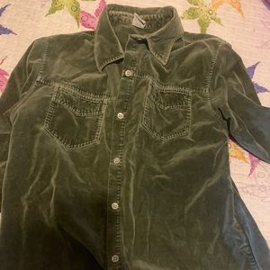 Suede olive green jacket